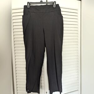 Avenue women's dress pants slacks stretchy black pull on ankle length